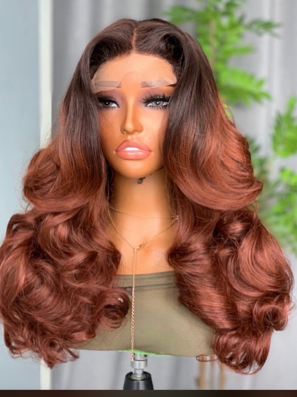 Luxe Copper Brown Lace Front Wig - Natural Wave